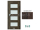 PORTA Doors SET Rámové dvere VERTE PREMIUM A.4 skloMat, 3Dfólia Dub Šarlátový+zárubeň