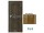 PORTA Doors SET Rámové dvere VERTE PREMIUM C.0 Plné, 3Dfólia Agát Medový+zárubeň