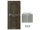 PORTA Doors SET Rámové dvere VERTE PREMIUM C.0 Plné, 3Dfólia Agát Strieborný+zárubeň