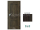 PORTA Doors SET Rámové dvere VERTE PREMIUM C.0 Plné, 3Dfólia Dub Tmavý+zárubeň