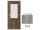 PORTA Doors SET Rámové dvere VERTE PREMIUM C.1 skloMat, 3Dfólia Agát Strieborný+zárubeň