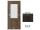 PORTA Doors SET Rámové dvere VERTE PREMIUM C.1 skloMat, 3Dfólia Dub Tmavý+zárubeň