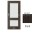 PORTA Doors SET Rámové dvere VERTE PREMIUM C.2 skloMat, 3Dfólia Dub Tmavý+zárubeň