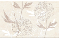 Cersanit FERRATA Beige Flower 25x40x0,85 cm obklad-dekor lesklý WD953-006, 1.tr