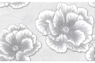 Cersanit FERRATA Grey Flower 25x40x0,85 cm obklad-dekor lesklý WD953-005, 1.tr
