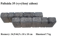 JAPE Palisáda-vyvýšený záhon 34,5/44,5x10x10cm, betón-imitácia dreva