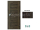 PORTA Doors SET Rámové dvere VERTE PREMIUM A.0 Plné, 3Dfólia Dub Tmavý+zárubeň
