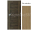 PORTA Doors SET Rámové dvere VERTE PREMIUM A.0 Plné, 3Dfólia Dub prírodný+zárubeň