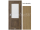 PORTA Doors SET Rámové dvere VERTE PREMIUM C.1 skloMat, 3Dfólia Dub Prírodný+zárubeň
