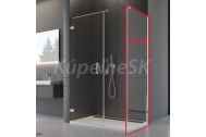 Ronal Pur PUDT3P Bočná stena pre dvere v 90° s vyr.profilom,80x200,Chróm/Sklo Durlux