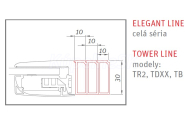 Roth TOWER LINE nastavovací profil 199x1cm, Brillant
