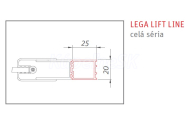 Roth LEGA LIFT LINE nastavovací profil 194,8x2,5cm, Brillant