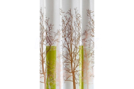 Aqualine Sprchový záves 180x180cm, polyester, biela/zelená, strom