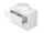 Cersanit CREA Skrinka umývadlová závesná 80x53x45cm pre umýv.na dosku Biela lesk S924-005