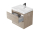 Cersanit CREA Skrinka umývadlová závesná 59x53x45cm, Dub S924-008