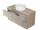 Cersanit CREA Skrinka umývadlová závesná 100x53x45cm pre umýv.na dosku, Dub S924-012