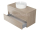 Cersanit CREA Skrinka umývadlová závesná 100x53x45cm pre umýv.na dosku, Dub S924-012