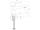 Cersanit MILLE WHITE batéria umývadlová stojánková s výpusťou, Biela/Chróm S951-047