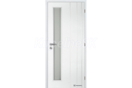 Doornite Profilované BORDEAUX VERTIKA Sklo Biele interiérové dvere