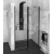 Polysan ZOOM LINE BLACK sprchové dvere do niky 140x190cm s pev. st Číre/Čierna Lietacie dv