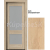 PORTA Doors SET Rámové dvere VERTE PREMIUM C.2 skloMat, 3Dfólia Buk Škandinávsky+zárubeň