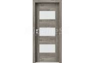 PORTA Doors SET Rámové dvere KONCEPT K3, sklo Matné, 3D fólia Dub Sibírsky + zárubňa