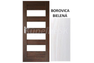ImperioDoor set interiérové rámové dvere BRYTANIA.1, Sklo, 3DTopDekor Borovica Bielená+Zár