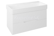 Sapho MEDIENA umývadlová skrinka 96,5x50,5x48,5cm, biela matná/biela matná