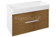 Sapho MEDIENA umývadlová skrinka 96,5x50,5x48,5cm, biela matná/dub natural