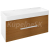 Sapho MEDIENA umývadlová skrinka 117x50,5x48,5cm, biela matná/dub natural