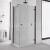 Ronal AN1C ANNEA 90cm Pravé dvere do niky/sprchový rohový kút, profil Čierny,sklo Číre