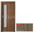 PORTA Doors SET Rámové dvere Laminát CPL, vzor 1.5, Orech Prírodný,sklo činčila +zárubeň