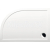 Polysan RENA L vanička z liateho mramoru, štvrťkruh 100x80x4cm, R550, biela, ľavá