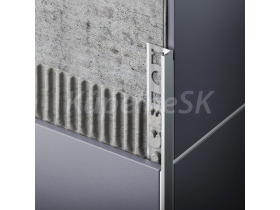 BIELA ukončovacia lišta, hranatý L profil PVC, pre obklad 12,5 mm, dĺžka 250cm