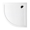 Polysan SERA sprchová vanička z liateho mramoru, štvrťkruh 80x80x4cm, R550, biela
