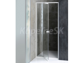 Aqualine AMICO sprchové dvere pivotové 1040-1220x1850 mm,Číre sklo,rám Biely