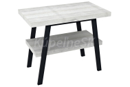 Sapho TWIGA umývadlový stolík 100x72x50 cm, čierna matná/dub starobiely