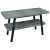 Sapho TWIGA umývadlový stolík 110x72x50 cm, čierna matná/Aquamarine