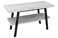Sapho TWIGA umývadlový stolík 120x72x50 cm, čierna matná/dub starobiely
