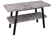 Sapho TWIGA umývadlový stolík 120x72x50 cm, Cement