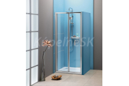 Polysan EASY LINE sprchové dvere skladacie do niky 1000 mm, Číre/leštený Hliník