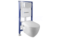 Aqualine WC SADA závesné WC Nera s nádržkou a tlačidlom Geberit, do sadrokartónu
