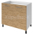 Aqualine TERNO spodná skrinka pod drez s 2 dvierkami, 80x72x52 cm, dub emporio
