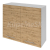 Aqualine TERNO skrinka horná s 2 dvierkami, 80x72x30 cm, dub emporio