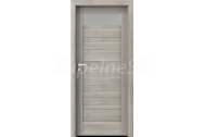 PORTA Doors SET Rámové dvere VERTE HOME C.1 so sklom, 3D fólia Agát strieborný + zárubeň