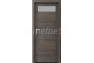 PORTA Doors SET Rámové dvere VERTE HOME C.1 so sklom, 3D fólia Dub tmavý + zárubeň