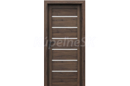 PORTA Doors SET Rámové dvere VERTE HOME J.6 so sklom, 3D fólia Dub šarlátový + zárubeň