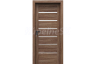 PORTA Doors SET Rámové dvere VERTE HOME J.6 so sklom, fólia Orech verona 2 + zárubeň