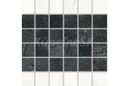 Rako VEIN obklad - mozaika set 30x30cm, 5x5cm, rektif.,bieločierna, matná, WDM06233, 1.tr.