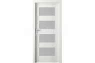 PORTA Doors Set BEZFALCOVÉ dvere VERTE PREMIUM A.4 skloMat, 3Dfólia Wenge White+zárubeň